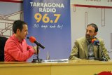 Bernat López (derecha) en un momento de la entrevista con Josep Suñé (izquierda)_FUENTE: Neus Sabaté